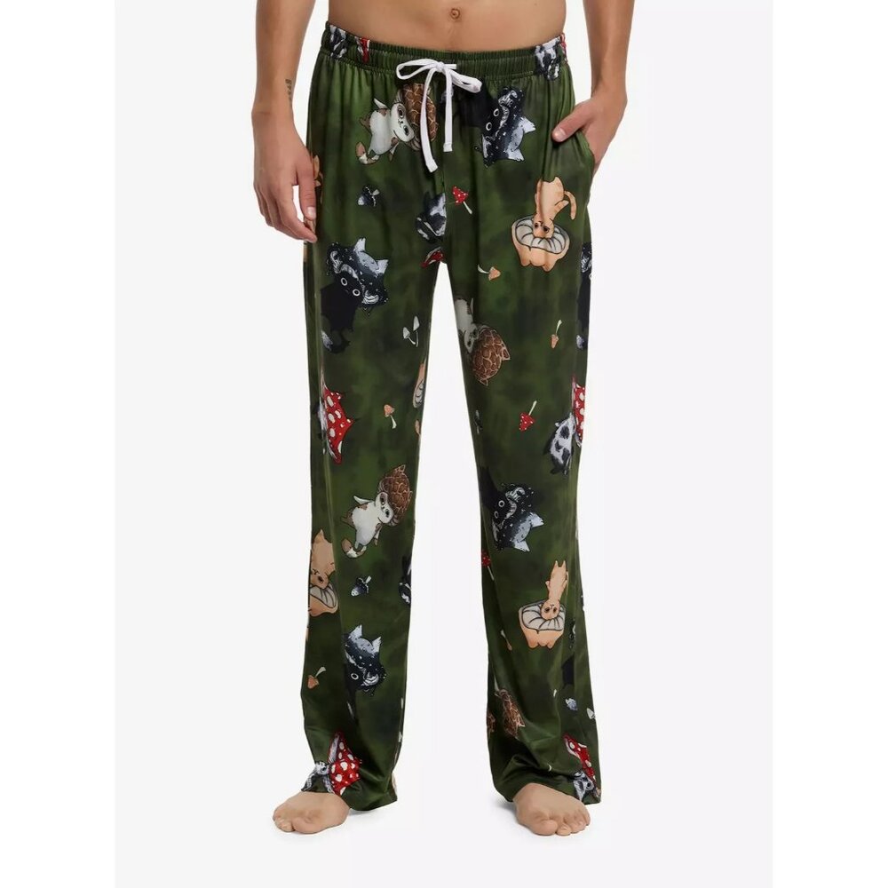 Guild Of Calamity Mushroom Cats Sleep Pajama Lounge Pants LARGE 36-38 NEW